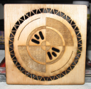 Self-designed test pattern with cuts, engraving, and etching